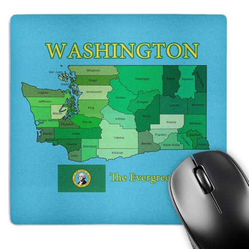 Tapis de souris carte du Washington pour organiser votre espace bureau à la maison