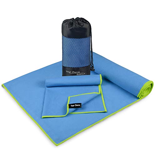 Your Choice Microfiber Travel Towel (12X24 Inch), Quick Dry Hand Sweat Towel For Gym Workout Camping Sports. Super Absorbent, Lightweight And Ultra Compact (Xsmall/Blue) #TOP1