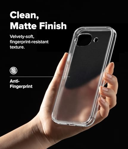 Image of Ringke Fusion for Google Pixel 10a [Anti-Fingerprint Frosted Back] Slim Translucent Protective Cover with Shockproof Case Back Cover - Matte Clear