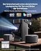 Nebula P1 mobiler Projektor mit abnehmbaren Lautsprechern, 650 ANSI Lumen, 1080p, 20W 2.0 Surround Sound, Dolby Audio, integrierter 130°-Gimbal, autom. Bildanpassung, max. 180", Tragegriff, Google TV