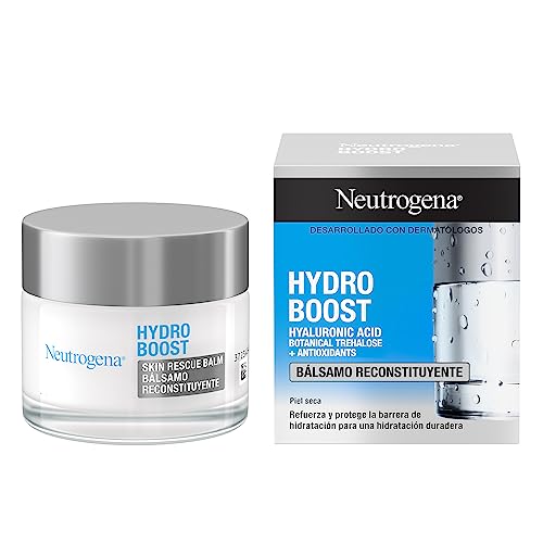 Neutrogena Hydro Boost Bálsamo Reconstituyente con Ácido Hialurónico, Hidratante Facial para Piel Seca, 50 ml