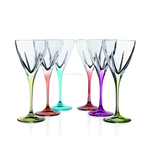 RCR Fusion Color Set 6 Calici Liquore 7 cl Crystal Glass