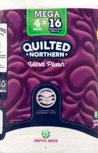 Miniatura 10 de Quilted Northern Papel higiénico ultra afelpado, 4 megarrollos  16 rollos regulares, papel de baño de 3 capas