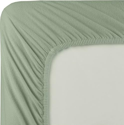 Mellanni Cotton Flannel Bed Sheets Full Size - Brushed For Extra Softness & Comfort - Sage Green Sheets Full Size - Eco Packaging - Fitted Sheet, Flat Sheet & 2 Pillowcases (Full, Sage) #TOP2