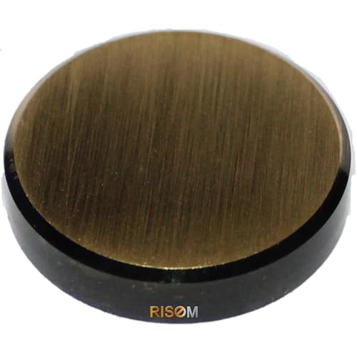 Image of RiseOm Brass Round Mirror Cap /Screws Cap Cover /Nails Decorative /Mirror Nail Decorative Cover (12mm-Antique, Pack of 10)