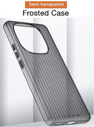 Image of Kapa Wave Frosted Grip Back Cover for Iqoo 13 5G | Ultra Slim [with Metal Buttons] Matte Finish Back Case (Grey)