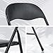 VECELO Folding Card Table and Chair Set of 5 Foldable with Padded Upholstery Tabletop, Metal, Black