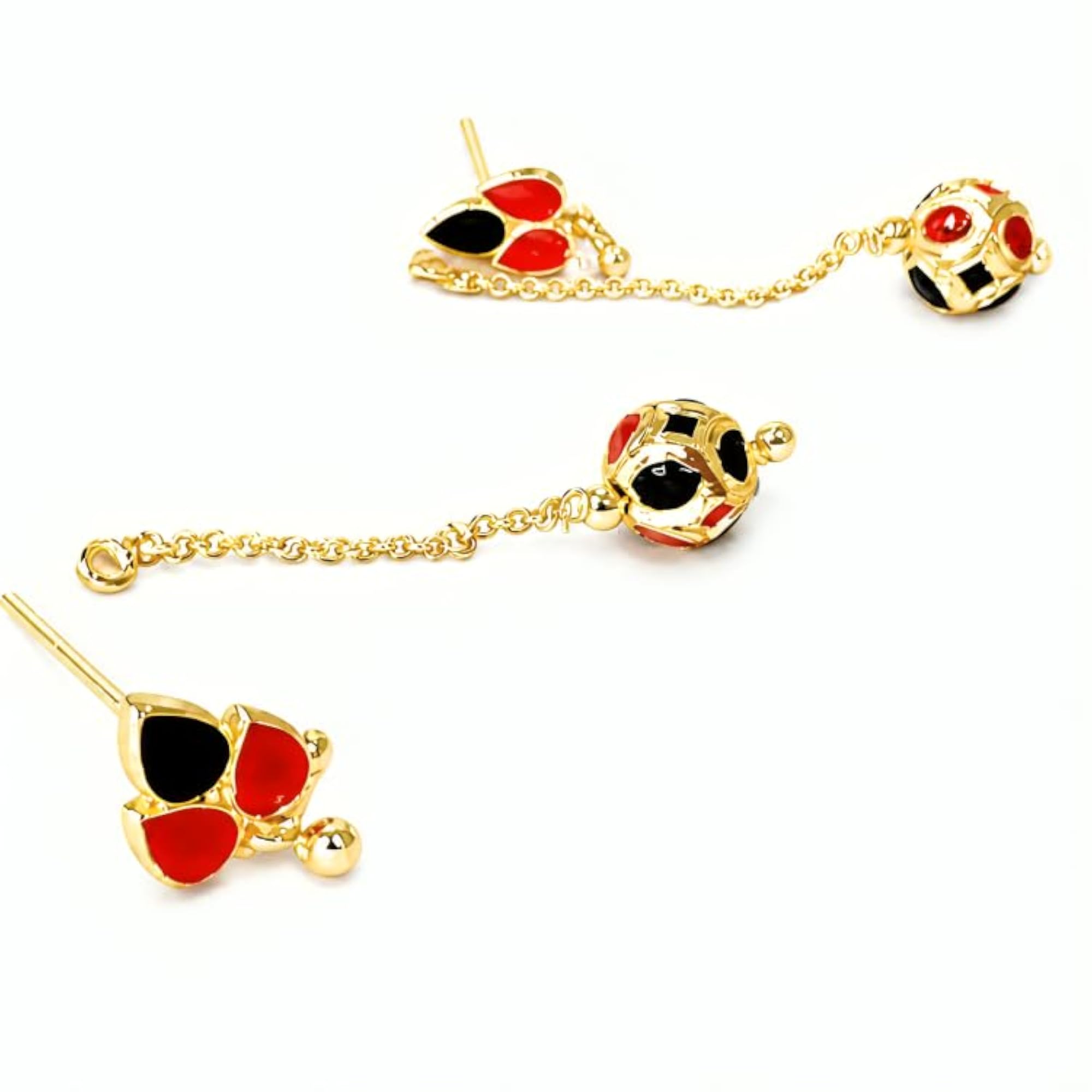 Assamese Traditional Black and Red Monimala Necklace Set with Earrings