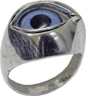 Plain Metal Sky Blue Eye Ring -Made in USA