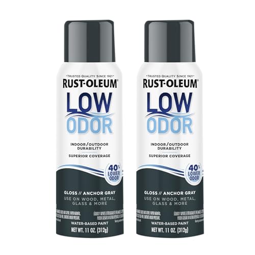 Image of Rust-Oleum Low Odor Premium Spray Paint, 11 oz, Gloss Anchor Gray, 2 Pack