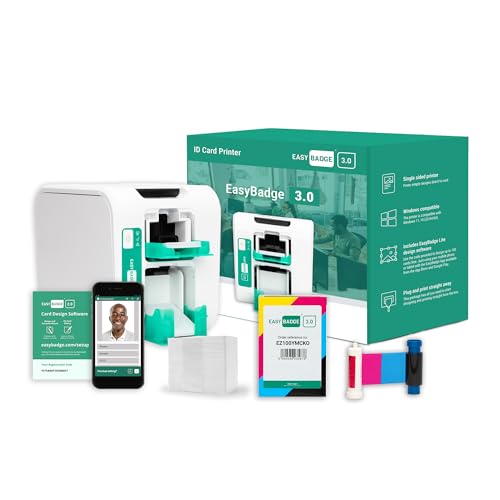 EasyBadge 3.0 Complete ID Card Printer Bundle