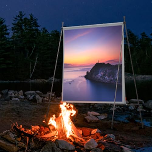 Image of XGIMI Original Accessory - 70 inch Foldable Outdoor Projector Screen, 60-Second Setup, Waterproof Aluminum Frame, Wrinkle-Free Fabric, for Camping, Backyard & Travel, Compatible with MoGo & Horizon Series