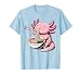 Axolotl Eating Ramen Noodles Kawaii Axolotl T-Shirt
