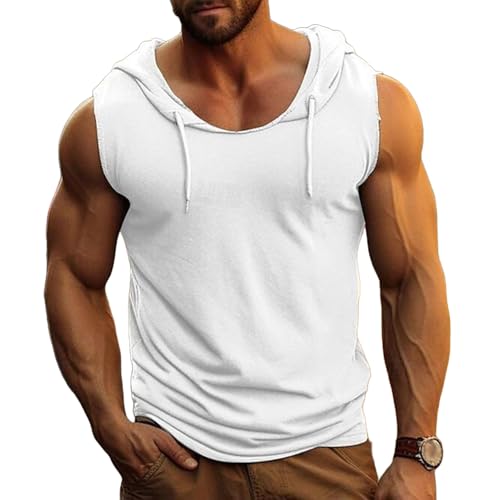 Débardeur de musculation respirant t-shirt sport sans manches à capuche