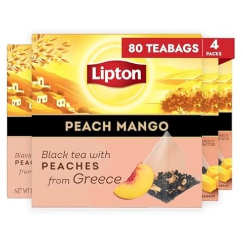 Lipton Black Tea Peach Mango 80ct Cover