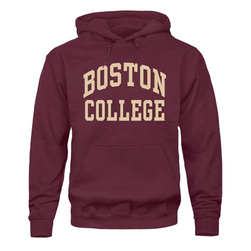 Barnesmith Boston College BC Eagles Adult Unisex Hooded Sweatshirt Classic Maroon Small