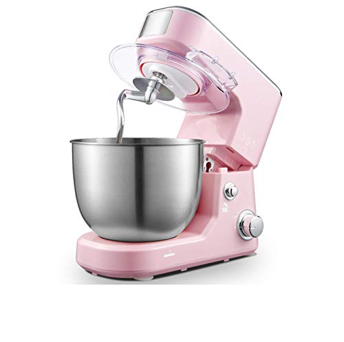 JHNEA Stand Mixer,5L 1000W Tilt-Head Food Mixer, Kitchen Electric Mixer with Dough Hook, Whisk & Beater,Pink