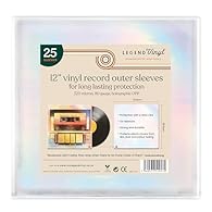 Long-Lasting Protection: These 12" vinyl record outer sleeves are made of 320 micron, 80 gauge, holographic OPP material to protect your album covers from dirt, dust, and colour fading. Retro Vibe: With a nostalgic design, these sleeves add a vintage...