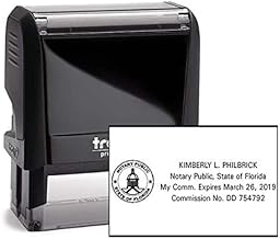 Florida Personalized Rectangular Self-Inking Notary Stamp | Official Custom State Notary Stamp | Official Seals | Meets State Government Requirements (Florida)