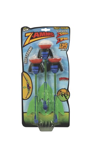 Zing 3 Suction Cup Arrows Replacement, Black and Green