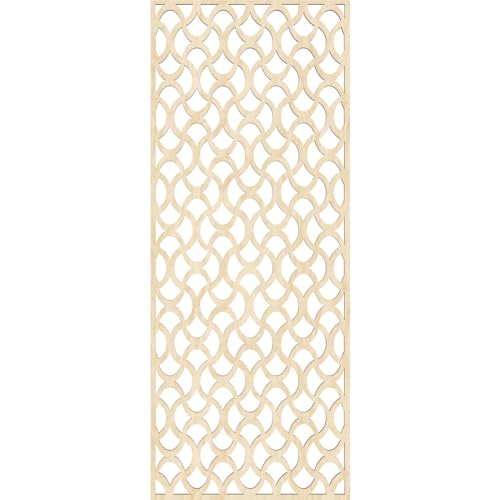 Image of Resort Decorative Pierced Fretwork Wood Wall Panels, 13 3 /8 inchW x 34 3 /8 inchH x 1 /4 inchT, Birch
