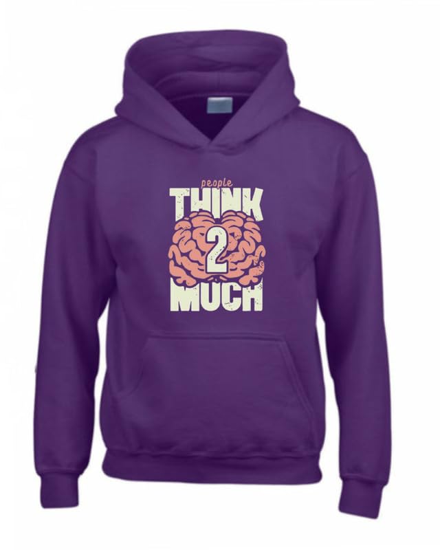 Sweat à capuche pour adultes manches longues style Think To Much