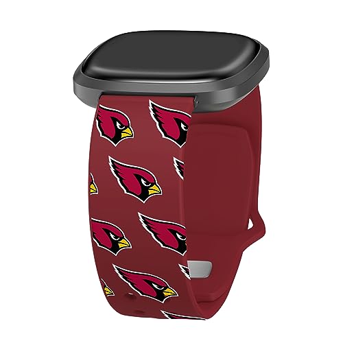 Game Time Arizona Cardinals HD Watch Band Compatible with Fitbit Versa 3 and Sense (Repeating Short)