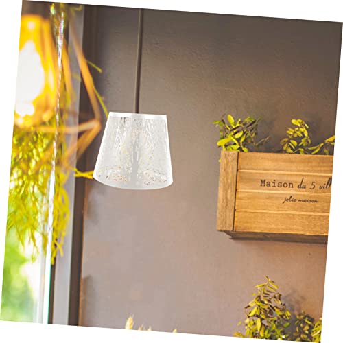 Image of KALLORY Desktop Lamp Shadow Lamp Shade, Iron Lampshade Replacement Clip on Table Lamp Cover for Floor Lamp Chandelier (White) Ceiling Light Shade