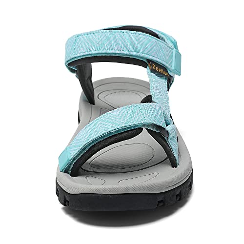 Image of Women's Hiking Sport Sandals Water Outdoor Athletic Shoes With Arch Support Adjustable Velcro Beach Shoes