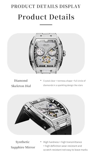 Image of OLEVS Womens Automatic Watch Diamond Luxury Date Ladies Dress Classic Self Winding Wrist Watches