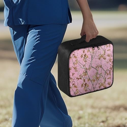 Image of Gomyblomy Pink Hunting Camo First Aid Kit Empty First Aid Kit Bag for Cars Home Travel Hiking Camping Emergency Kit Portable Medical Supplies Medicine Bag Storage Pouch Medium