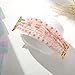 Greaciary Pearl Bracelet Compatible with 40mm Apple Watch band 38mm Series 6 5 Women,Fashion Handmade Elastic Stretch Cute Beaded Strap Replacement (Lignt Pink, 42mm/44mm Medium)