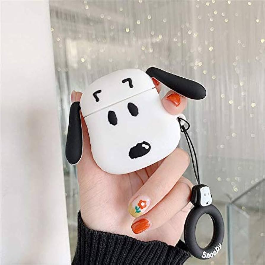Amazon | AirPodsケースかわいい漫画イチゴくま スヌーピー犬イヤホン