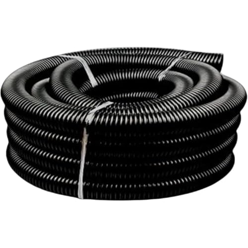 MsiDtsoy集塵ホース帯電防止交換用フレキシブルホース工業用掃除機アクセサリー集塵機/木工機械/研削盤延長アクセサリーユニバーサルEVA波形チューブ (内径32外径39 mm,ブラック10 m)