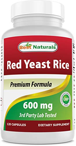 Best Naturals, Red Yeast Rice, 600 mg capsules, 120 Capsules, 2 capsules per serving/1200mg per serving