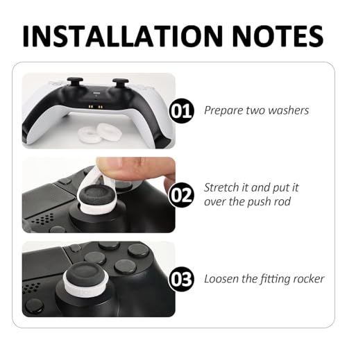 Image of YOKRWO 8 Auxiliary Aiming Precision Rings for PS5 Accessories, Gaming Accessories for PS4,for PS5, for Xbox(Black /White)