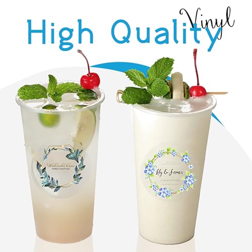 60-240pcs Custom Stickers Labels-Personalized Stickers for Businesses Logo and Name, Birthday Party Baby Candle Product Boxes Wedding Favors Labels Thank You Stickers