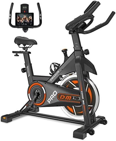 DMASUN Magnetic Resistance Exercise Bike, Indoor Cycling Bike Stationary, Cycle Bike with Comfortable Seat Cushion, Digital Display with Pulse