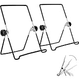 ✨【CANTIDAD Y DIMENSIONES DEL PAQUETE】Esta soporte plato decorativo es un paquete de 2 unidades. Las dimensiones del soporte son: 12,5 cm de ancho, 18 cm de alto. Este es un caballete de alambre ajustable, ideal para mostrar marcos, fotos, libros, folletos, electrónica, placas, cómics, cosméticos, etc.