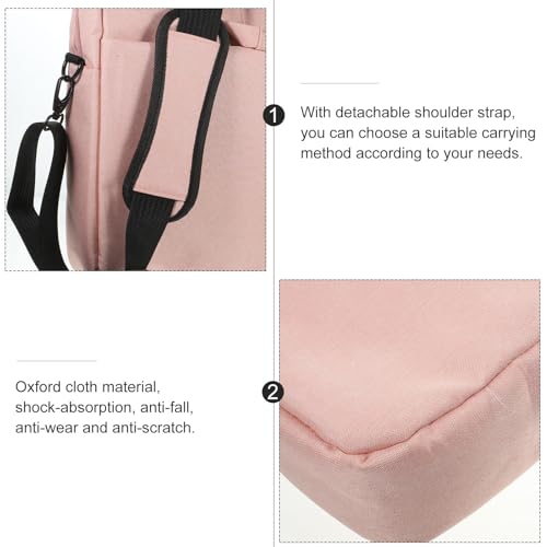 Bolso para laptop 15.6" rosa protector acolchado portátil miniatura 7