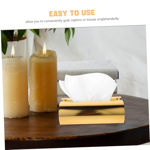 Boîte à mouchoirs doré chic pour sublimer votre salle de bain ou table de chevet