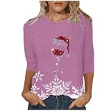 【ENCOLURE BIEN FINIE】L'encolure de ce t-shirt de Noël femme conserve sa forme initiale après de multiples utilisations. Cette caractéristique assure une présentation soignée durant tout le temps de port.