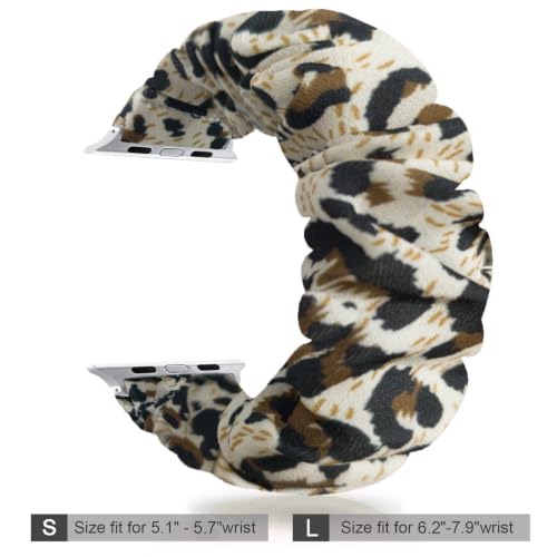 Image of Scrunchie Band Compatible with Apple Watch Bands 42mm 44mm 45mm 46mm 49mm,L