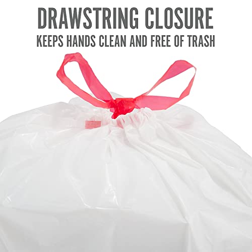 Perk Pk56751 13 Gallon Kitchen Trash Bag, Low Density 0.9 Mil, White #TOP3