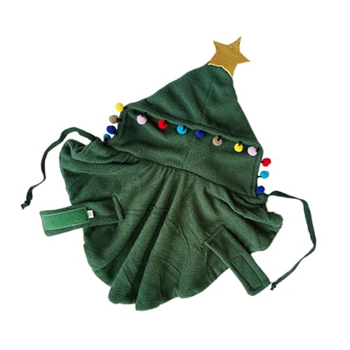 Disfraz para perro Capa árbol de Navidad M Verde