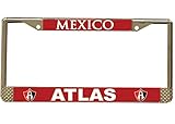Atlas de Guadalajara Official License Plate Frame Chrome (Gold/Red)