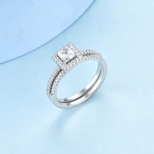 JO WISODM Anelli in Argento 925 Donna,Set da