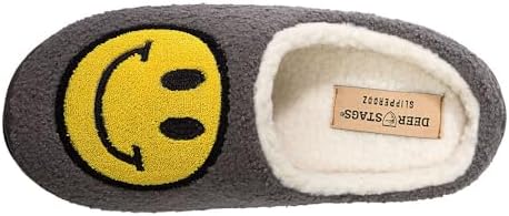 Deer Stags Men's Wink Slipper, Charcoal/White, 9 | Image 1