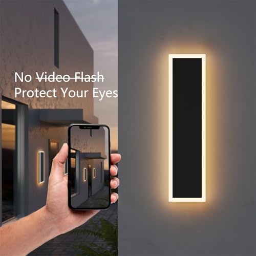 Modern Outdoor Wall Light 23.6Inch,Exterior Wall Light Fixture 3000K IP65 Waterproof LED Outdoor Wall Mount Lighting for Courtyard(5.9in Wide)