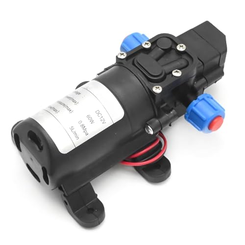 Hoypeyfiy High Pressure Dell Automatic Water Pump DC 12 V 60 W Diaphragm 115PSI Water Pump Replace for Camper Caravan Boat Truck Garden